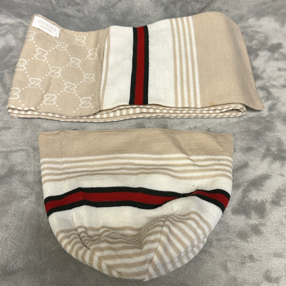 Set Gucci Nikky Wool Scarf & Gucci Beanie - Picture 2 of 5